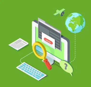 Searching on web Stock Illustration