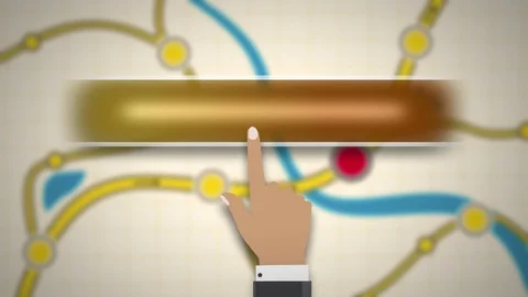 Searching for World Cities in the navigation map Stock Footage 75828098