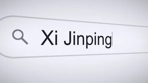 Searching Xi Jinping on the Internet, Computer Screen Macro Stock-Footage 264503257