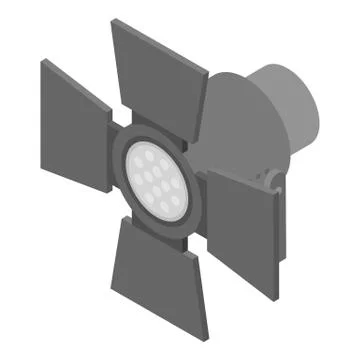 Searchlight icon, isometric style Stock Illustration