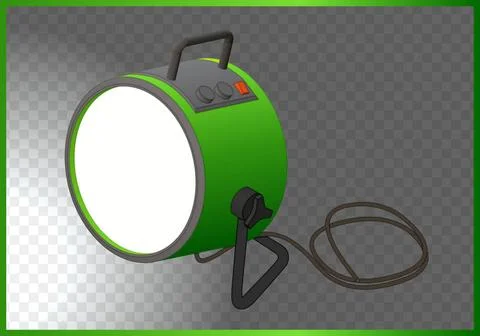 Searchlight isometric 3d vector searchlight isometric flat vector. floodli... Stock Photos