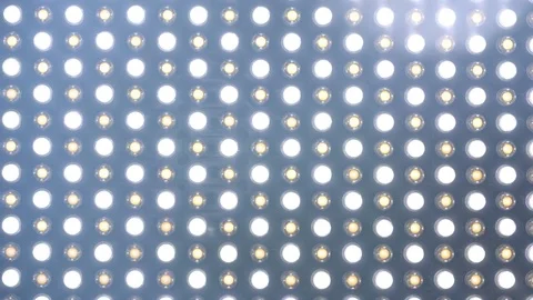 Searchlight from light-emitting diodes change light from white to yellow Stock Footage 83933375