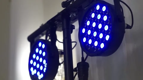 Searchlight with multicolored bulbs Stock Footage 159896829