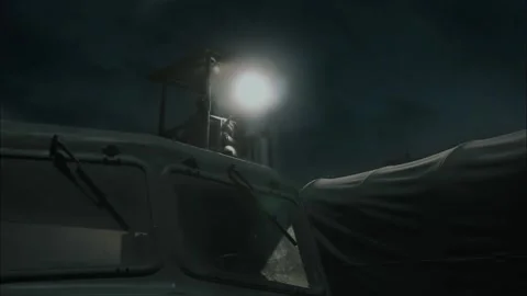 Searchlight at night Stock Footage 249511974