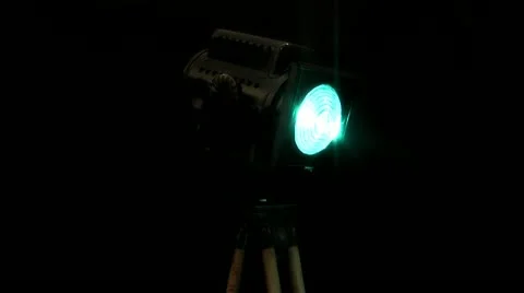 Searchlight smoke turns Stock Footage 12454261