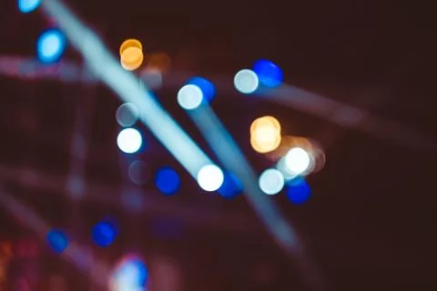 Searchlights at a concert 库存照片