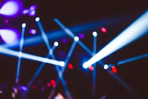 Searchlights at a concert Stock Photos