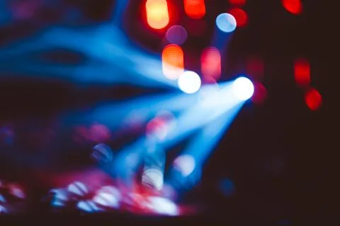 Searchlights at a concert Stock Photos