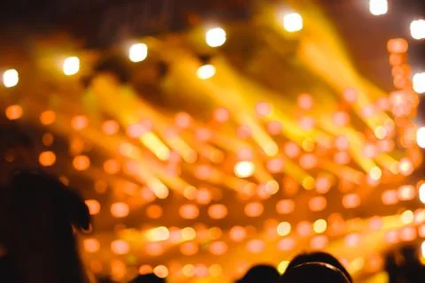 Searchlights at a concert 库存照片