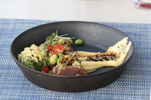 Seared tuna steak Stock Photos