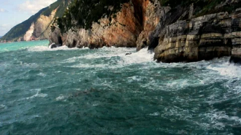 Sea&rocks with audio HD 1280x720 Stock Footage