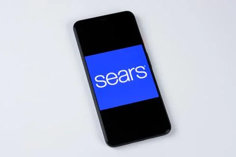 Sears app logo on a smartphone screen Stock Photos