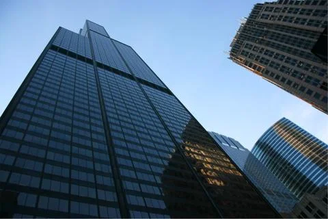 Sears tower from below Foto stock