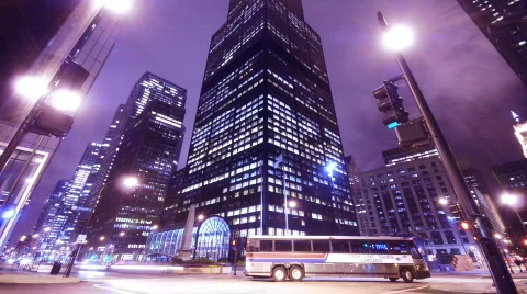 Sears Tower in Fog 1 Stock Footage 521098