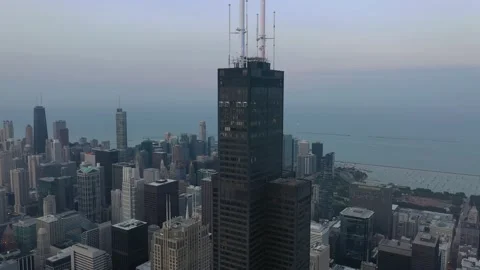 Sears Tower Orbit Video stock 158459269