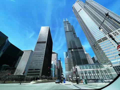 Sears Tower Wide Angle Stock Photos