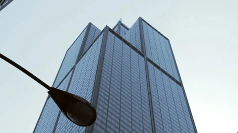Sears/Willis Tower Cinematic Pan Stock Footage 50415653