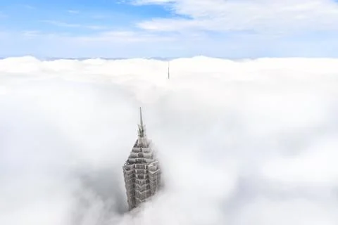 Seas of clouds in Shanghai Stock Photos