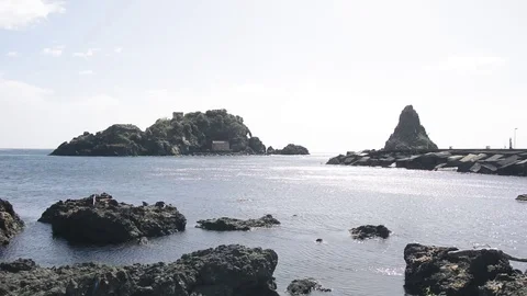 Seascape of Acitrezza Stock-Footage 73301520