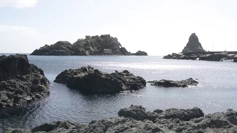 Seascape of Acitrezza Stock Footage 73301566