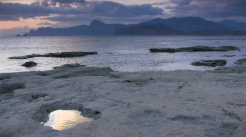 Seascape after sunset Stock-Footage 568365