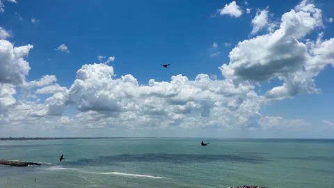 Seascape and cloudscape Stock Footage 295945789