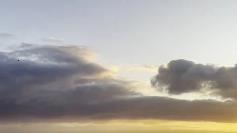 Seascape and cloudscape at sunset Stock Footage 295945781