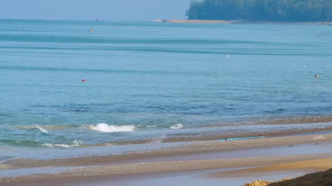 Seascape, azure sea, beach Stock Footage 243168564