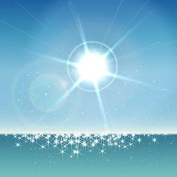 Seascape background Stock Illustration