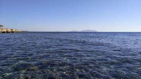 The seascape is beautiful Stock Photos