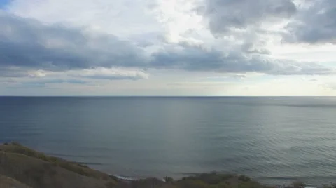 Seascape on cloud background Stock Footage 58553478