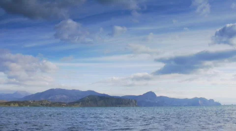 Seascape, clouds timelapse Stock-Footage 571946