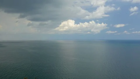 Seascape on cloudy day, time lapse Stock Footage 79443152