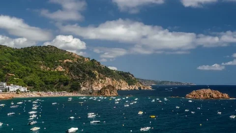 Seascape of the "COSTA BRAVA" in Catalonia. Stock Footage 79925341