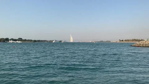Seascape in Dubai Stock Footage 342813686