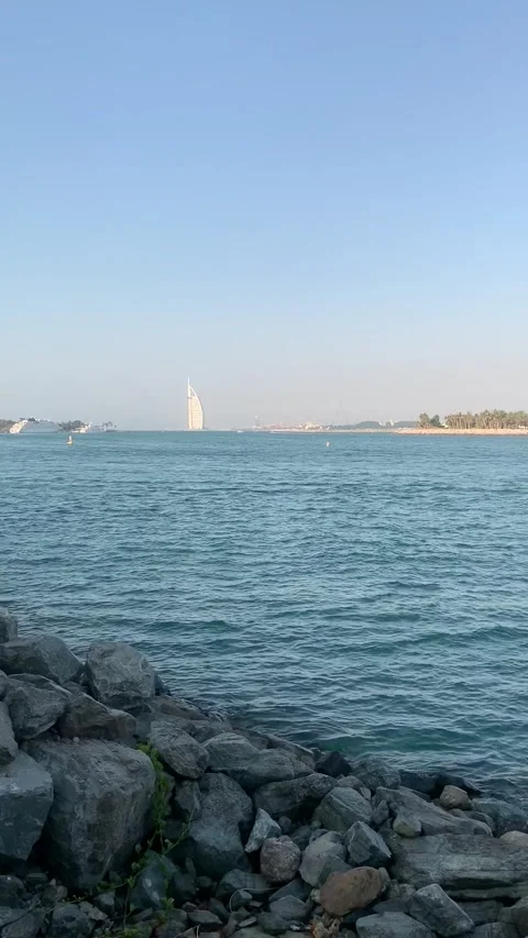 Seascape in Dubai Video stock 342814338
