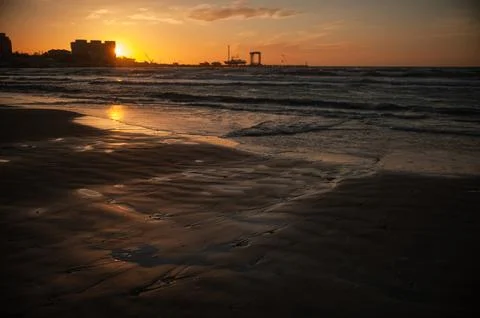 Seascape during the golden hour Stock Photos