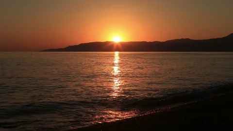 Seascape. Evening. Cyprus Stock Footage 92855913