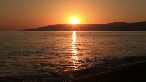 Seascape. Evening. Cyprus Stock Footage 92856079