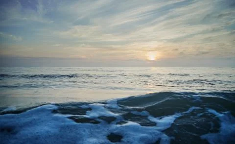Seascape in the evening Stock Photos
