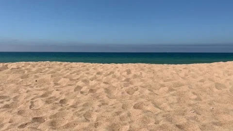Seascape with focus on the sand background with copy space Stock Footage 107484080