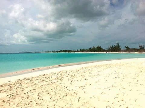 Seascape with grey clouds Stock Photos