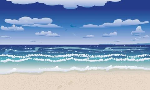 Seascape 스톡 일러스트