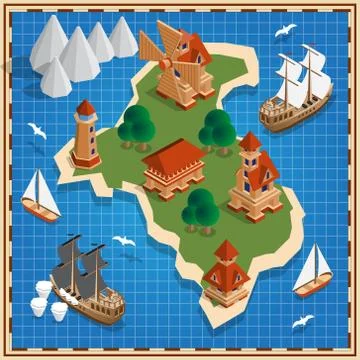 Seascape. Stock Illustration