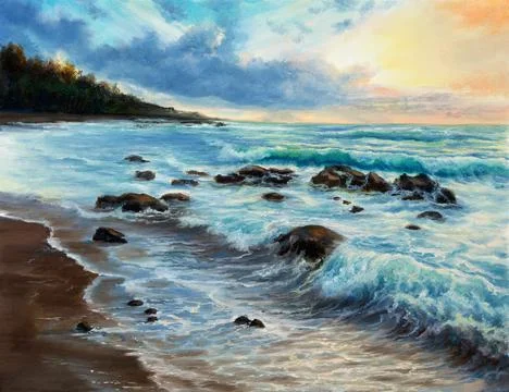 Seascape Stock Illustration