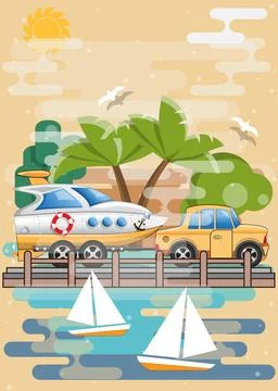 Seascape. Stock Illustration