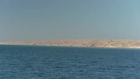 Seascape in motion, panoramic view of azure waters of Red Sea. Stock Footage 293962292