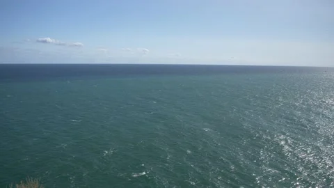 Seascape panorama on a cliff Stock Footage 142515837