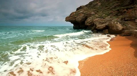 Seascape in a quiet bay. Stock Footage 11117042