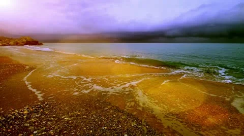 Seascape in a quiet bay. Stock Footage 11167220